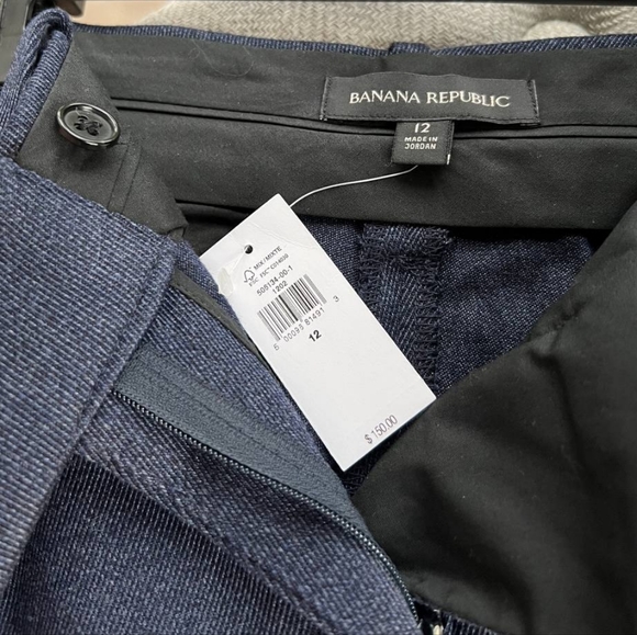 Banana Republic High Waisted Wide Leg Italian Marino Pant in Indigo (NWT) - Picture 3 of 8